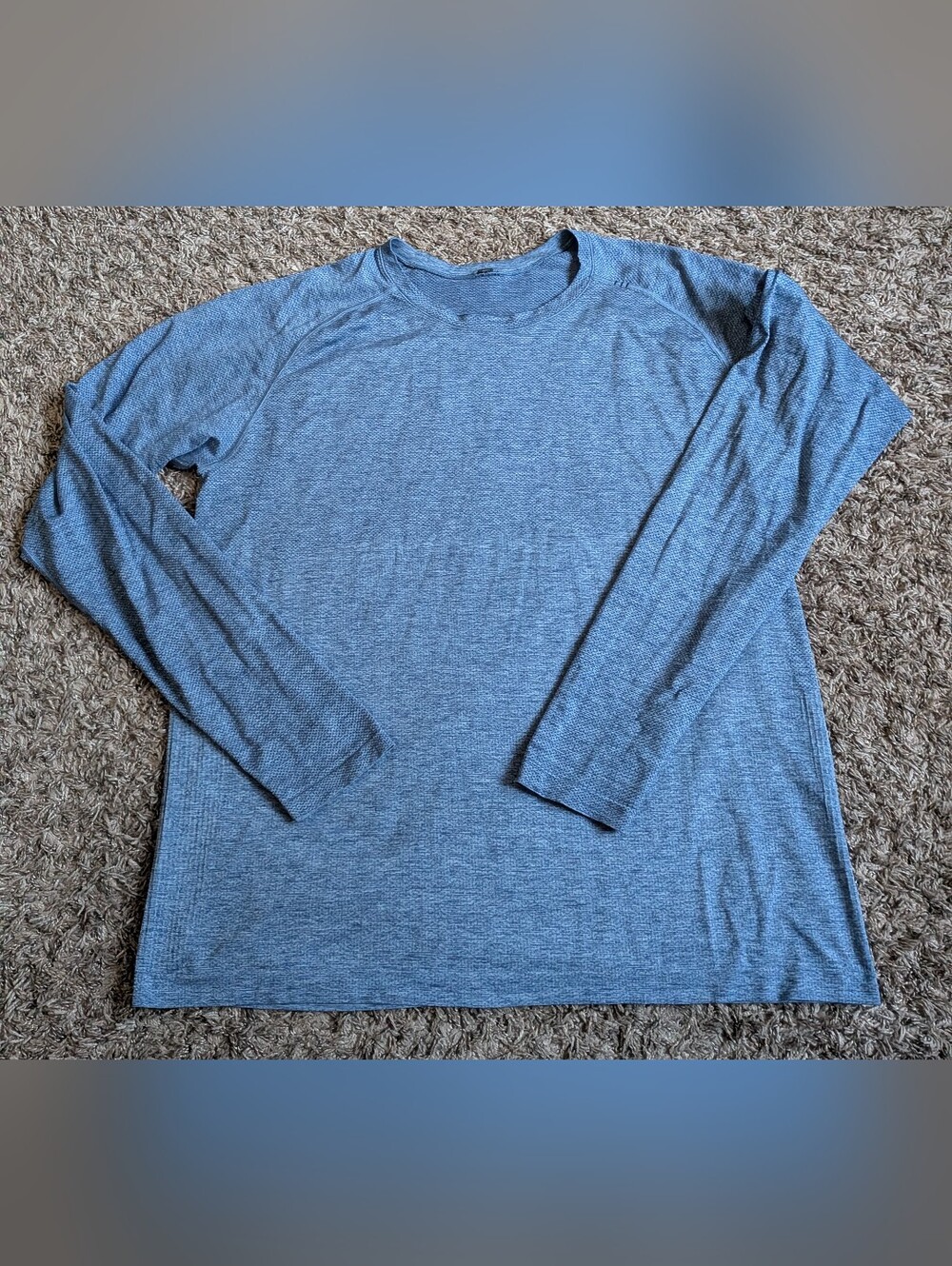 Lululemon Heather Blue Metal Vent Tech 2.0 Long Sleeve Athletic Shirt Men's XXL